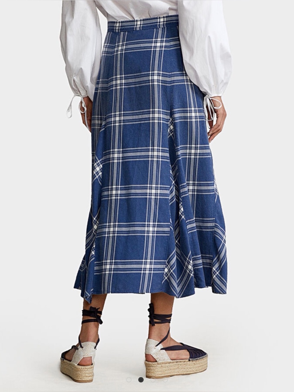 Polo by Ralph Lauren Button-Front Twill Midi Skirt, Size 0, Waist About 26” - Picture 3 of 16